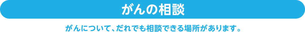 がんの相談 | がんについて、だれでも相談できる場所があります。